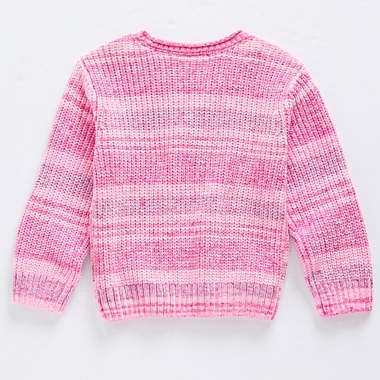 Okie Dokie Toddler & Little Girls Round Neck Long Sleeve Pullover Sweater