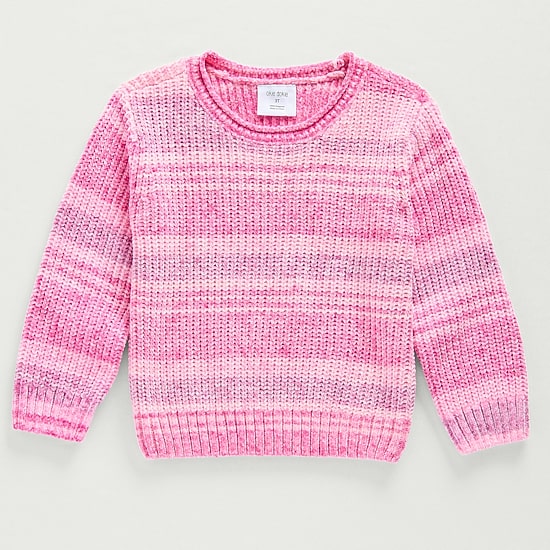 Okie Dokie Toddler & Little Girls Round Neck Long Sleeve Pullover Sweater