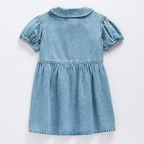 Okie Dokie Toddler & Little Girls Puffed Short Sleeve Denim A-Line Dress