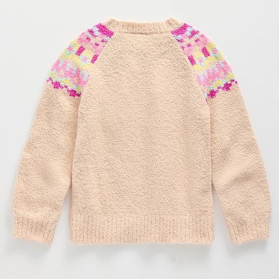 Okie Dokie Toddler & Little Girls Round Neck Long Sleeve Pullover Sweater
