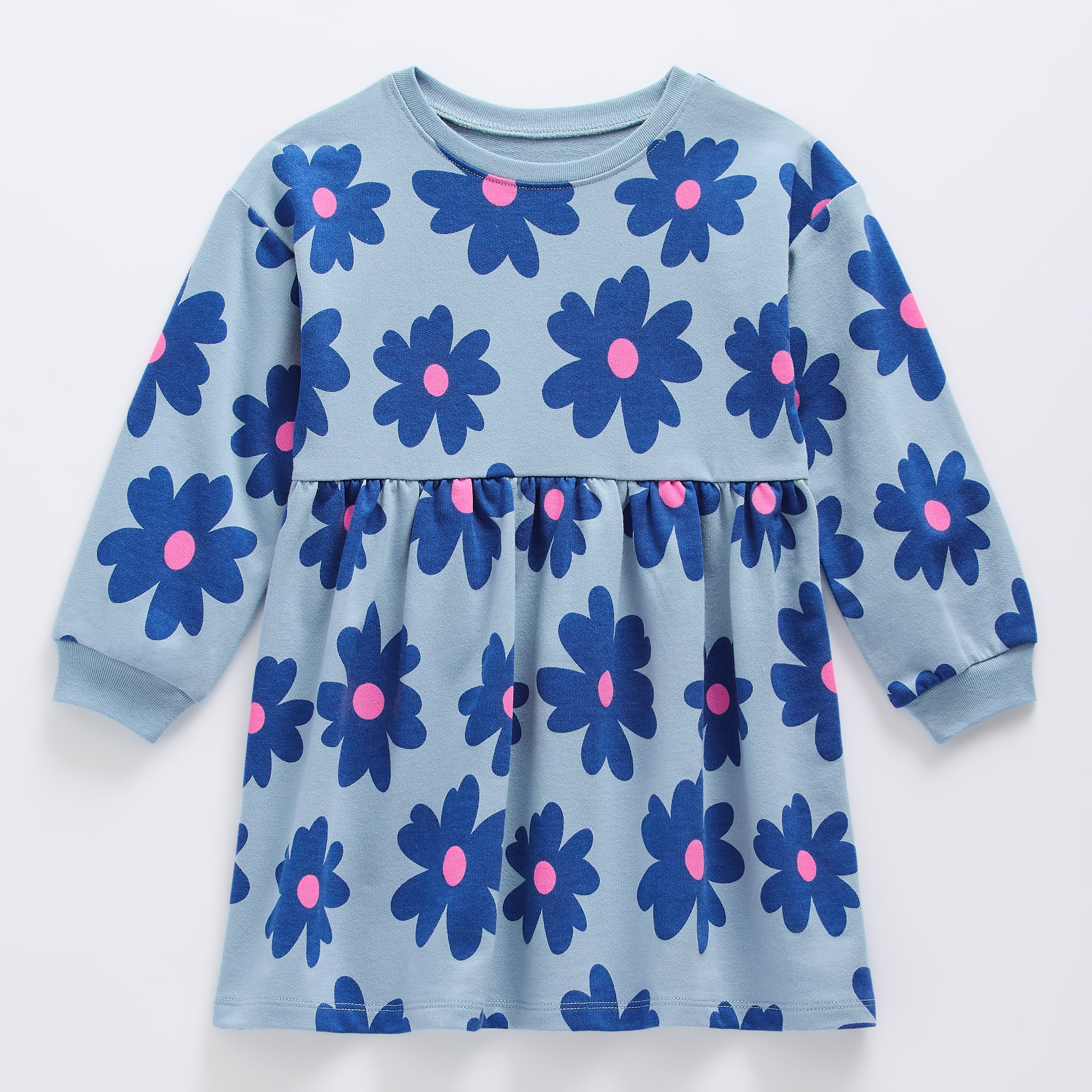 Okie Dokie Toddler & Little Girls Fitted Long Sleeve Sweatshirt Dress