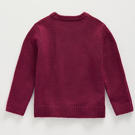 Okie Dokie Toddler & Little Girls Round Neck Long Sleeve Pullover Sweater