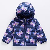 Okie Dokie Girls Hooded Water Resistant Midweight Puffer Jacket