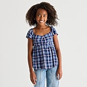 Thereabouts Little & Big Kid Girls V Neck Sleeveless Blouse