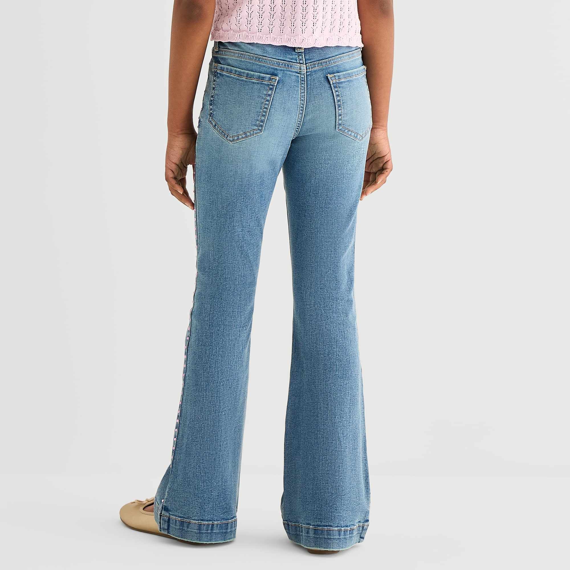 Thereabouts Little & Big Kid Girls Adjustable Waist Flare Leg Jean