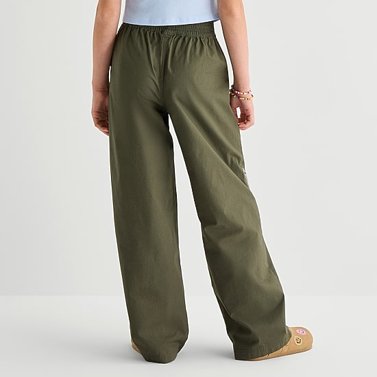 Thereabouts Little & Big Kid Girls Stretch Fabric Mid Rise Straight Cargo Pant
