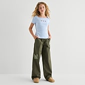 Thereabouts Little & Big Kid Girls Stretch Fabric Mid Rise Straight Cargo Pant