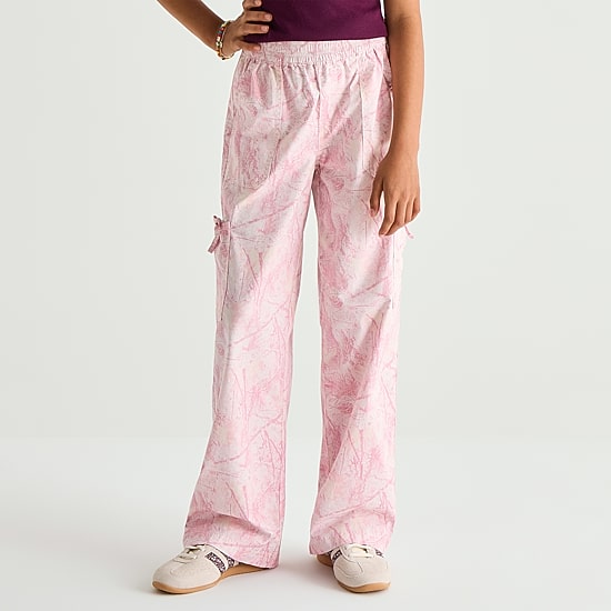 Thereabouts Little & Big Kid Girls Mid Rise Straight Cargo Pant