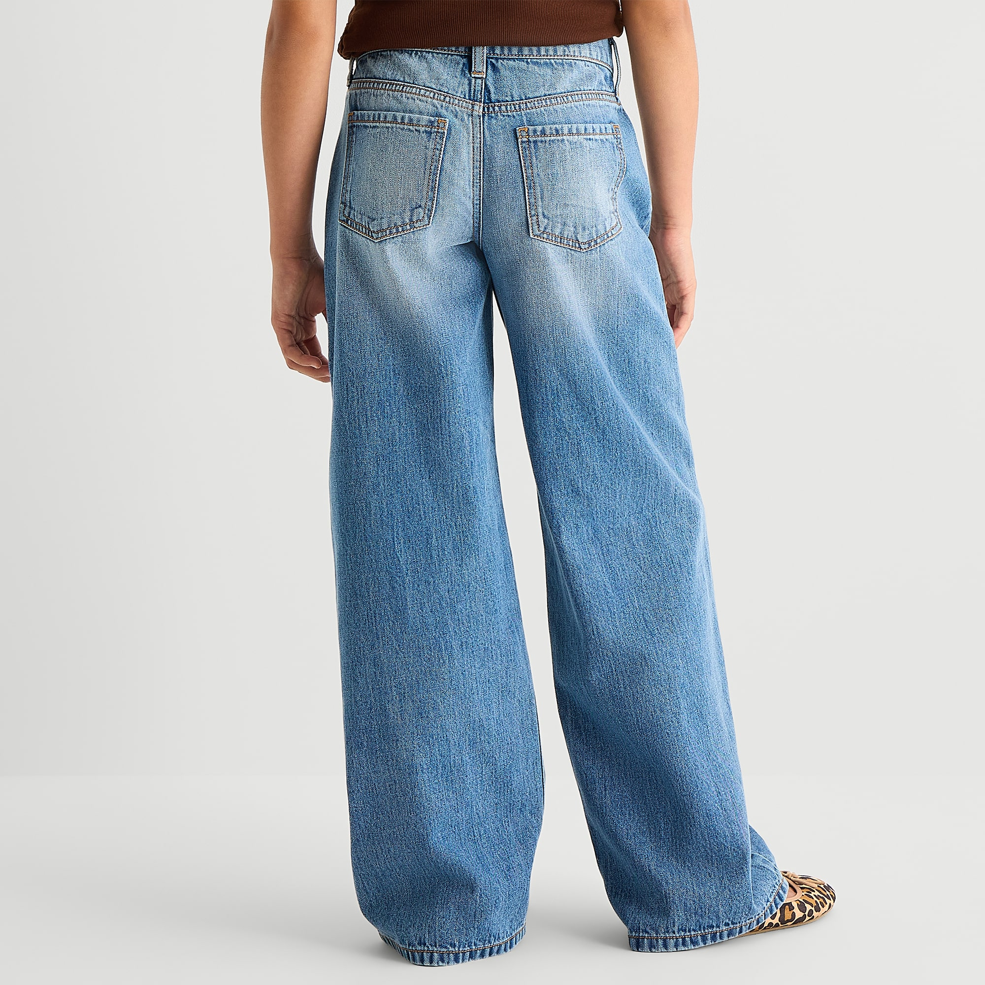 Thereabouts Little & Big Kid Girls Adjustable Waist Low Rise Baggy Fit Jean