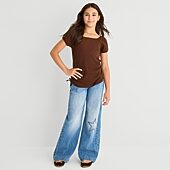 Thereabouts Little & Big Kid Girls Adjustable Waist Low Rise Baggy Fit Jean
