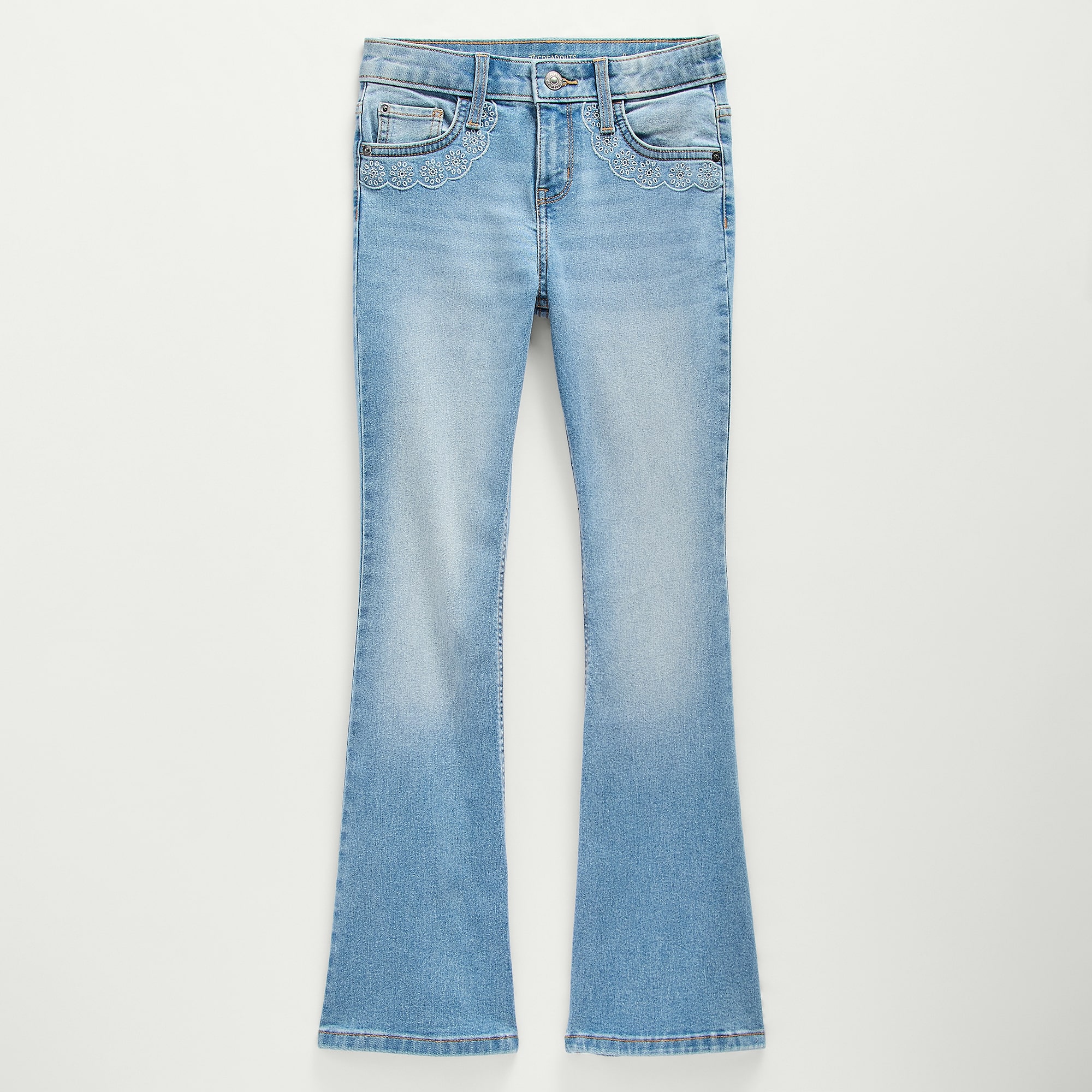 Thereabouts Little & Big Kid Girls Mid Rise Flare Leg Jean