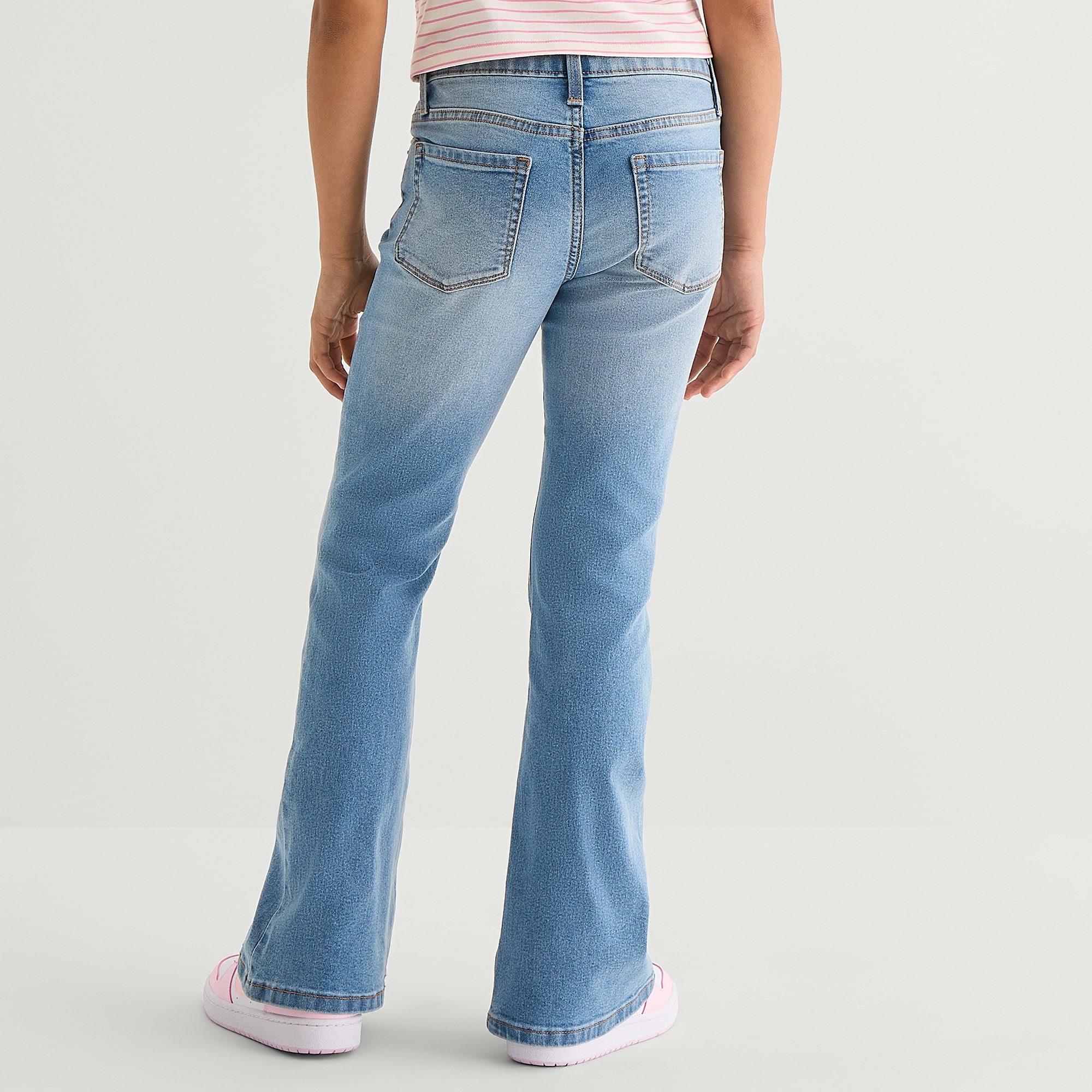 Thereabouts Little & Big Kid Girls Mid Rise Flare Leg Jean