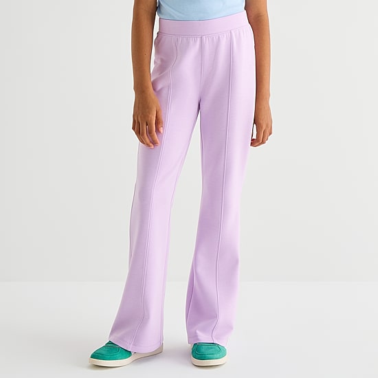Xersion Little & Big Kid Girls Mid Rise Straight Regular Fit Pull-On Pant