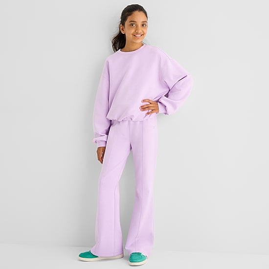 Xersion Little & Big Kid Girls Mid Rise Straight Regular Fit Pull-On Pant