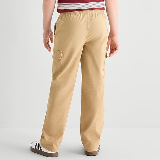 Thereabouts Pull-On Little & Big Kid Boys Drawstring Waist Straight Cargo Pant