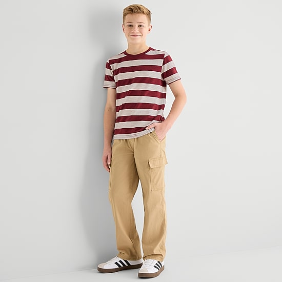 Thereabouts Pull-On Little & Big Kid Boys Drawstring Waist Straight Cargo Pant