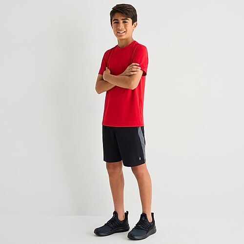 Xersion Little & Big Kid Boys Moisture Wicking Basketball Short, Xl (18-20) Husky, Black
