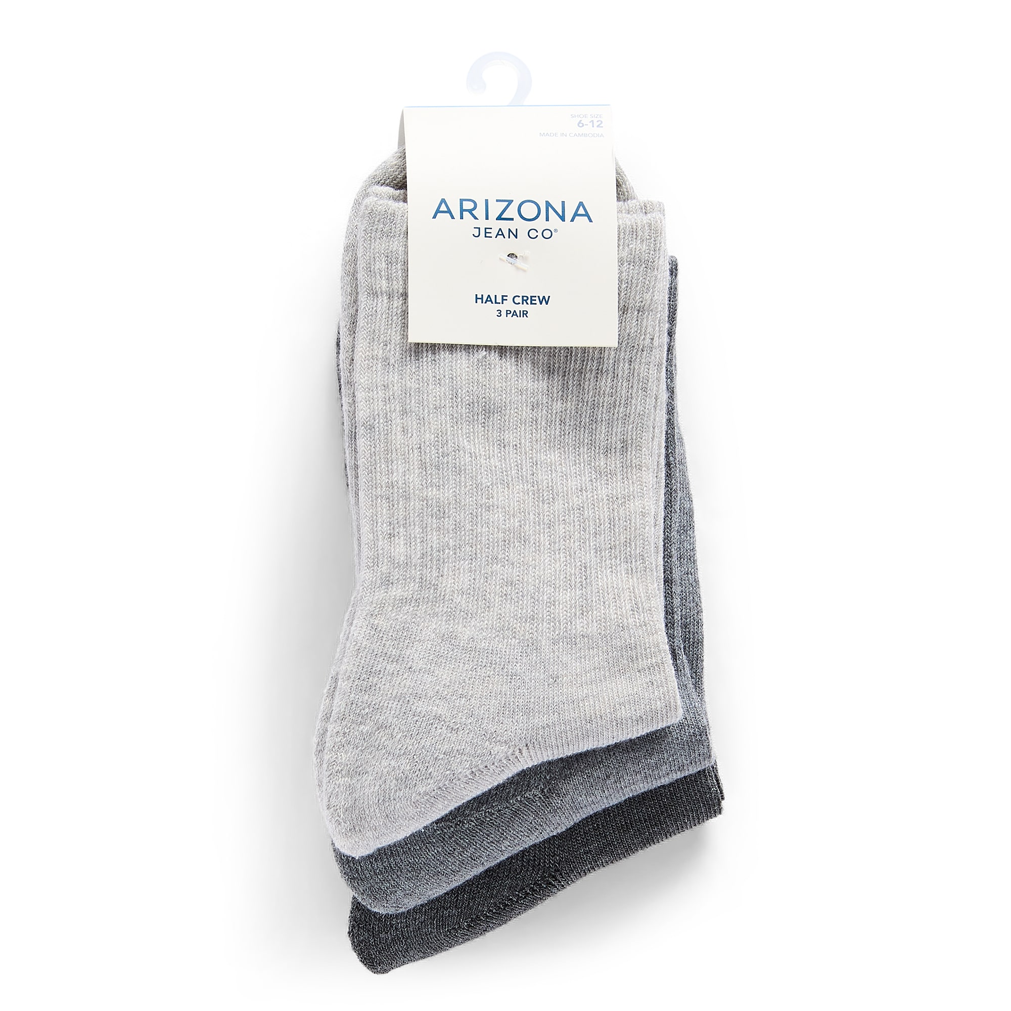 Arizona Mens 3 Pair Crew Socks