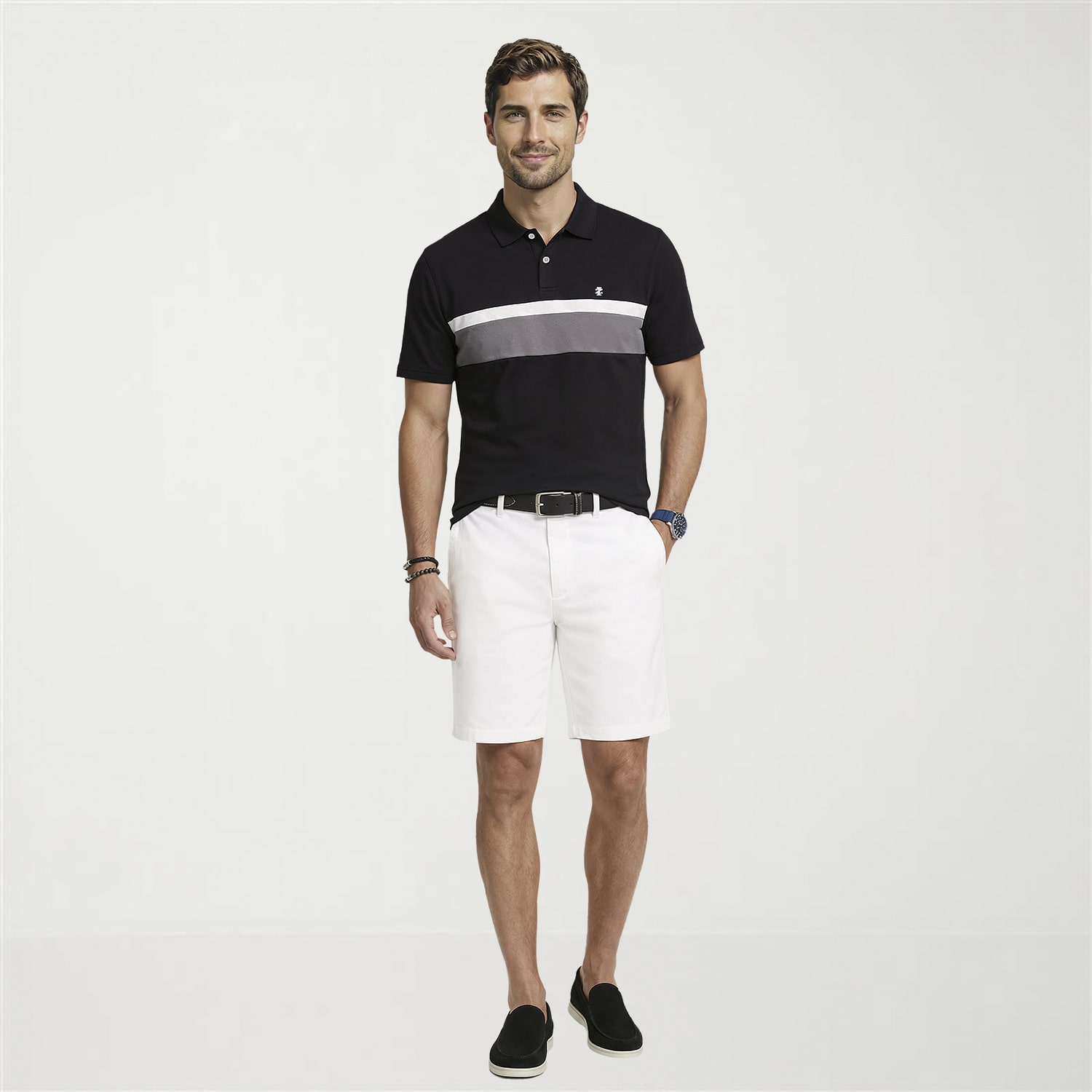 IZOD Saltwater Mens 7" STRETCH FABRIC Chino Short