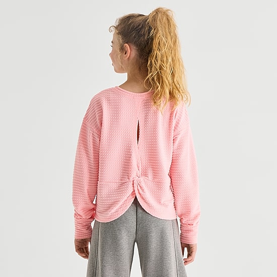 Xersion Little & Big Kid Girls Crew Neck Long Sleeve Active T-Shirt