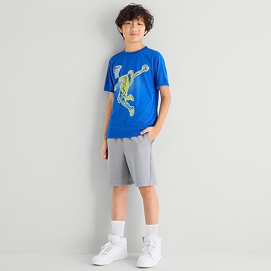 Xersion Little & Big Kid Boys Crew Neck Short Sleeve Regular Fit Graphic T-Shirt