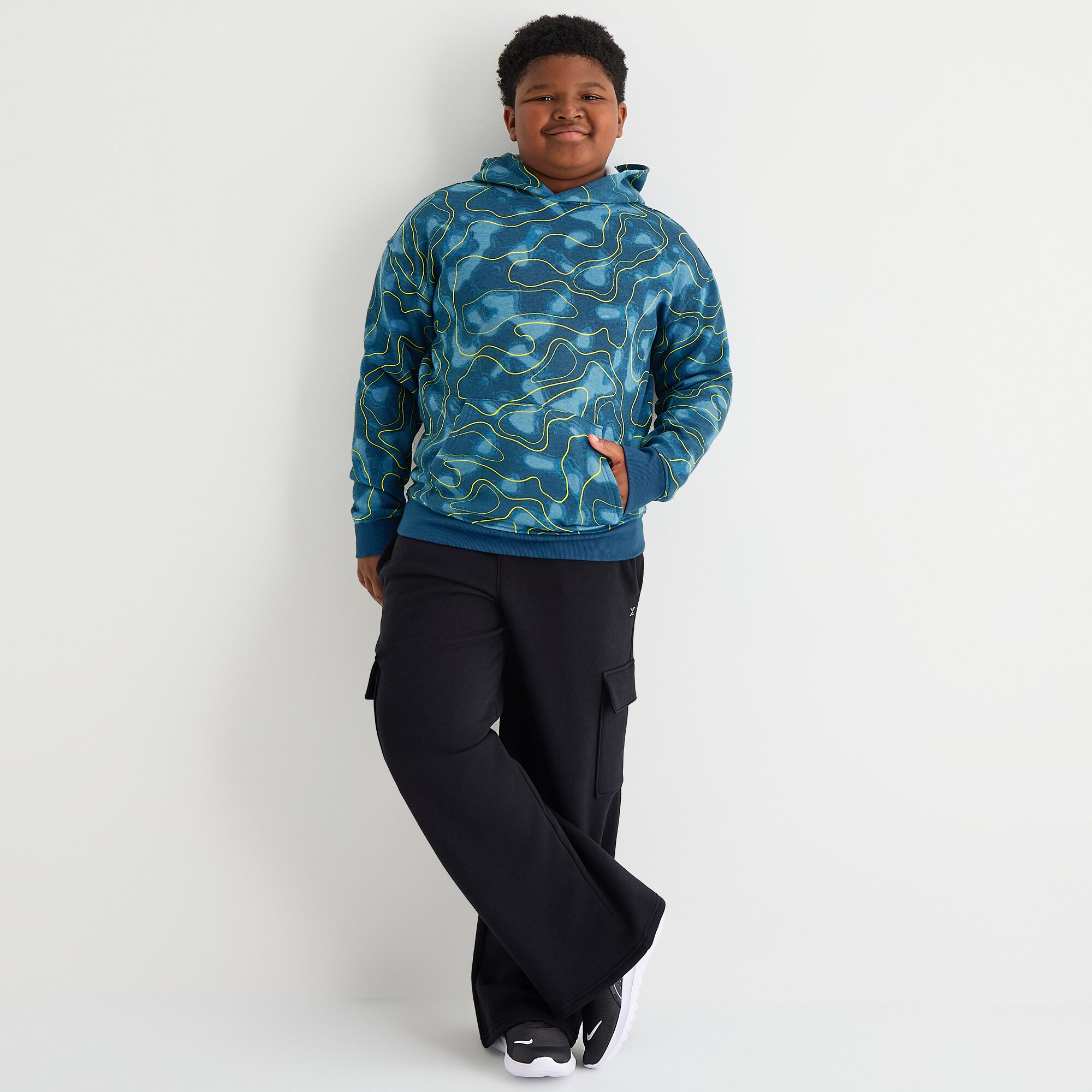 Xersion Little & Big Kid Boys Long Sleeve Fleece Active Hoodie