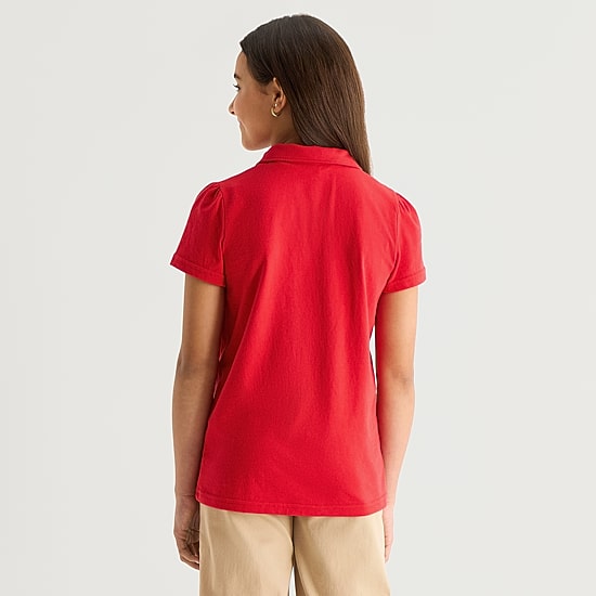 Thereabouts Little & Big Kid Girls Short Sleeve Regular Fit Polo Shirt