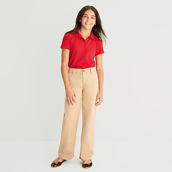 Thereabouts Little & Big Kid Girls Short Sleeve Regular Fit Polo Shirt
