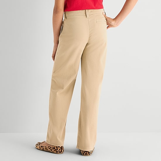 Thereabouts Little & Big Kid Girls Wide Leg Regular Fit Flat Front Pant