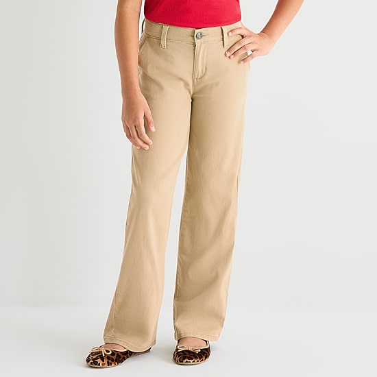 Thereabouts Little & Big Kid Girls Wide Leg Regular Fit Flat Front Pant