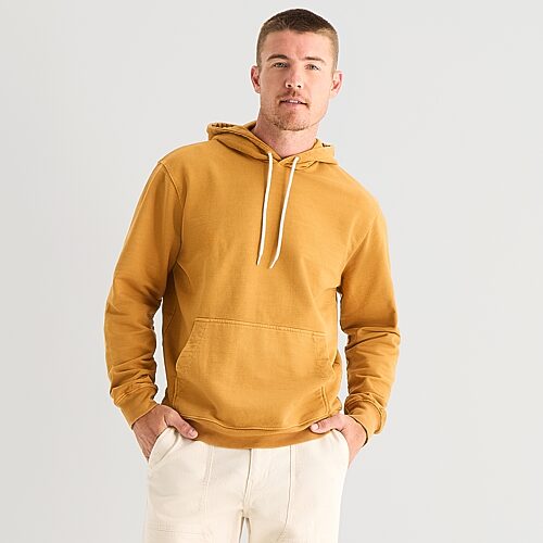 Mutual Weave Mens Long Sleeve Hoodie In Brown