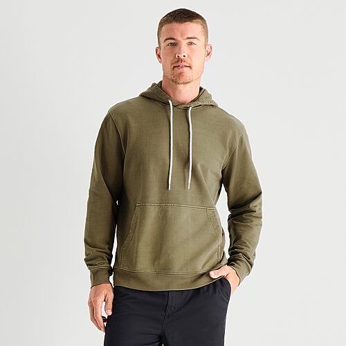 Mutual Weave Mens Long Sleeve Hoodie In Green