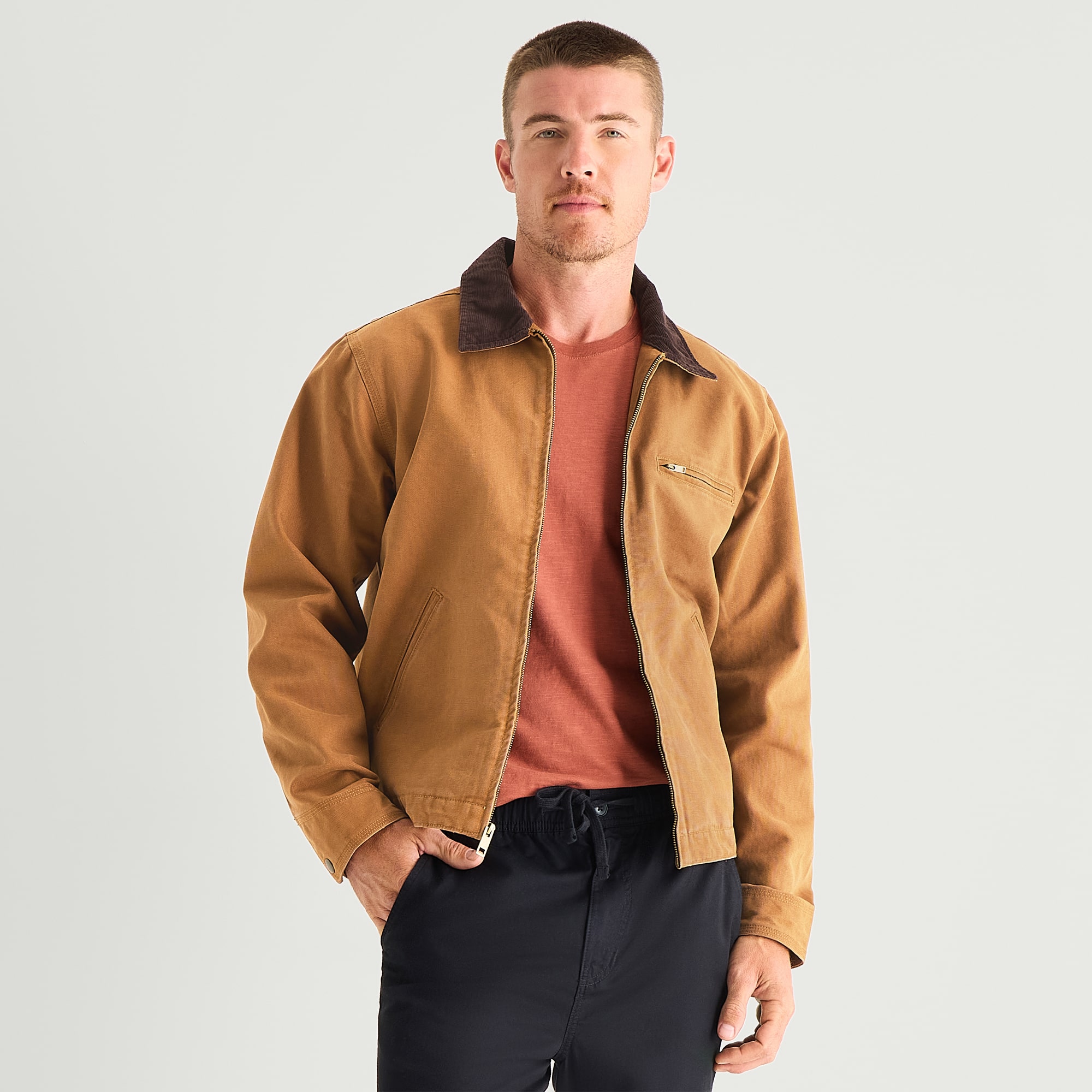 mutual weave Mens Lightweight Work Jacket