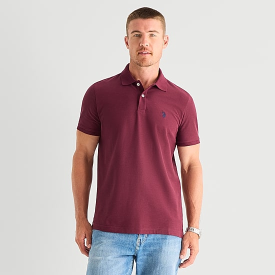 U.S. Polo Assn. Ultimate Pique Stretch Mens Classic Fit Short Sleeve Polo Shirt