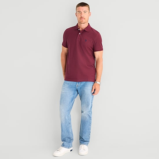 U.S. Polo Assn. Ultimate Pique Stretch Mens Classic Fit Short Sleeve Polo Shirt