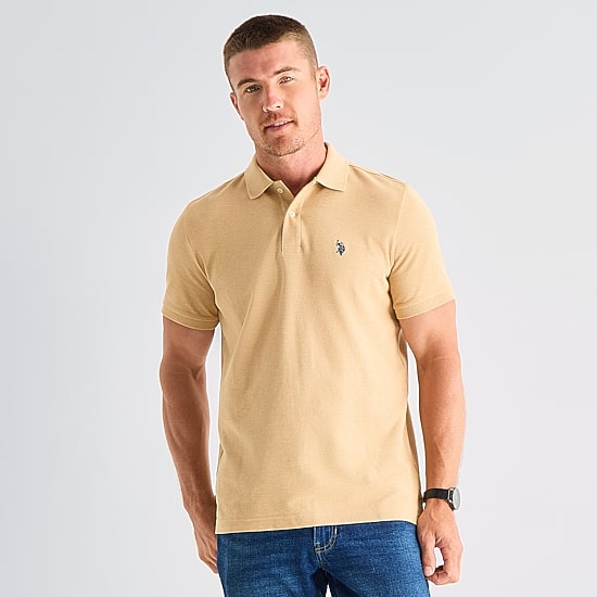 U.S. Polo Assn. Ultimate Pique Stretch Mens Classic Fit Short Sleeve Polo Shirt
