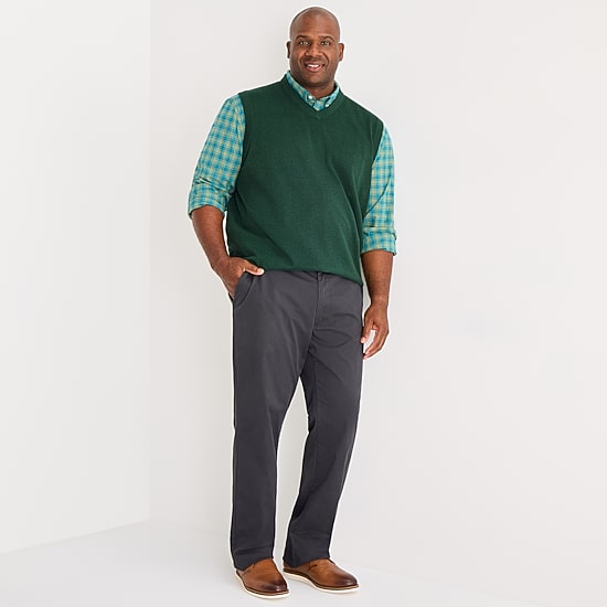 St. John's Bay Fine Gauge Mens V Neck Big and Tall Sweater Vest