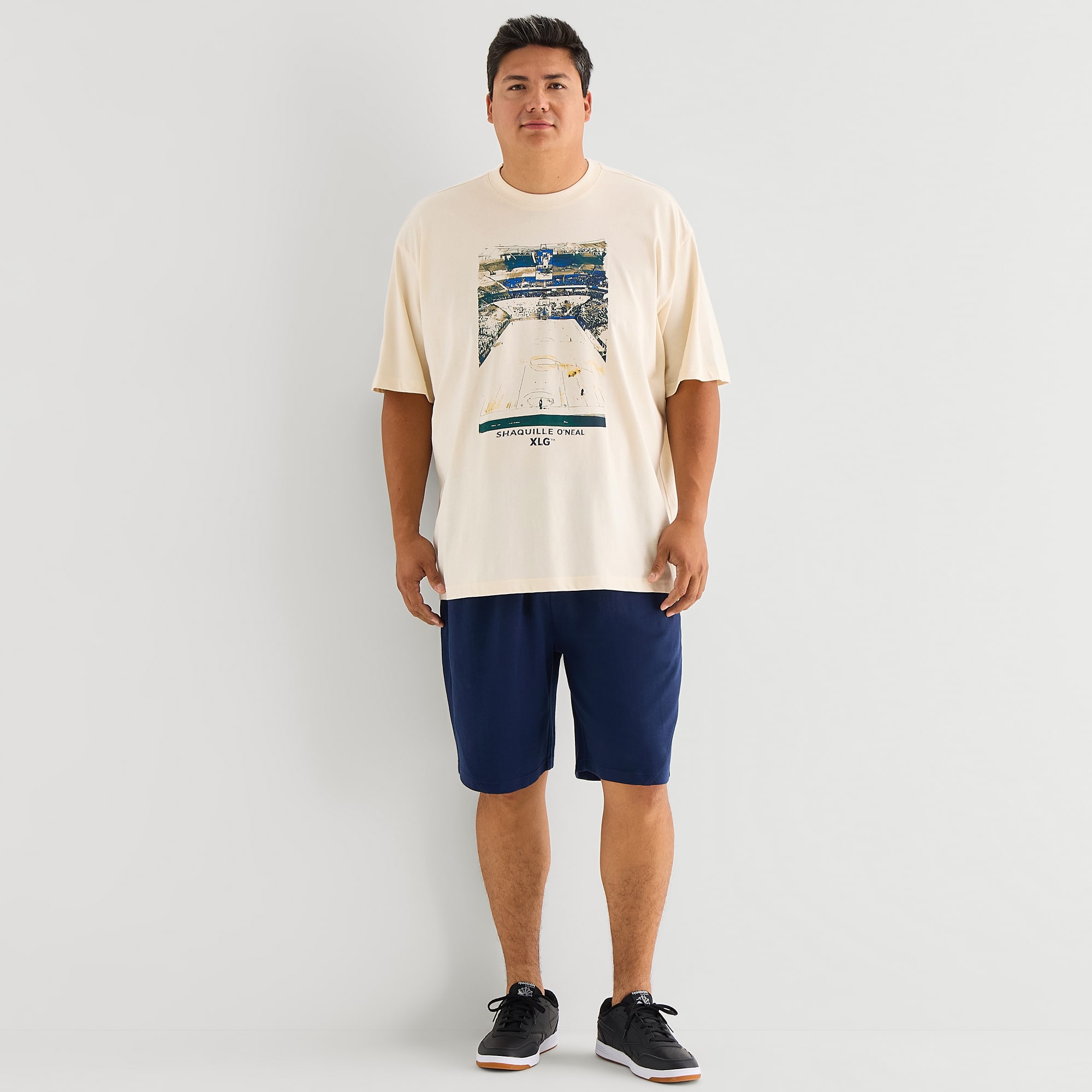 Shaquille O'Neal XLG™ Mens Round Neck Short Sleeve Regular Fit Big and Tall Graphic T-Shirt
