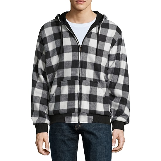 Reversible Buffalo Plaid Fleece Hoodie