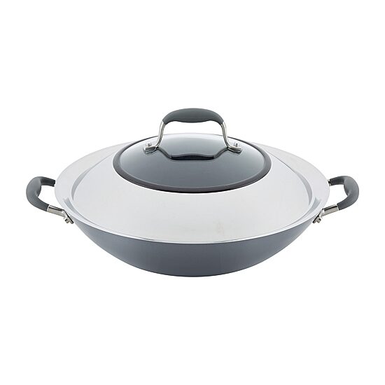 Anolon Advanced Home Hard Anodized 14" Wok with Lid and Side Handles