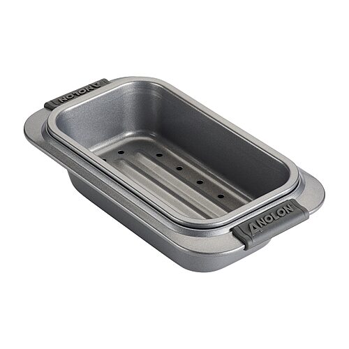 Anolon Advanced 9"X5" 2-pc. Crisper Non-Stick Loaf Pan, One Size, Gray