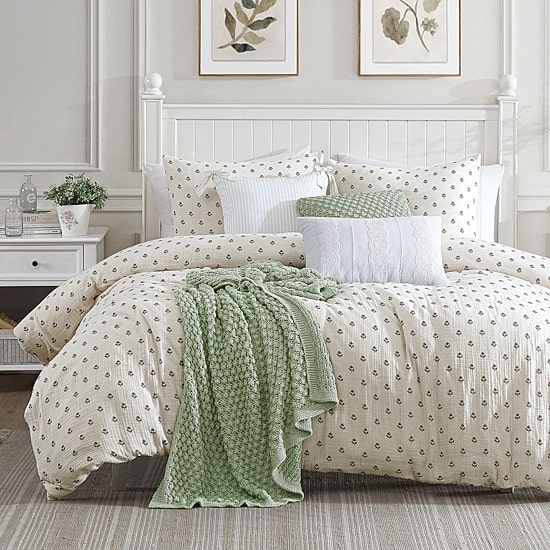 Peri Home Gauze Printed 3-pc. Midweight Down Alternative Comforter Set