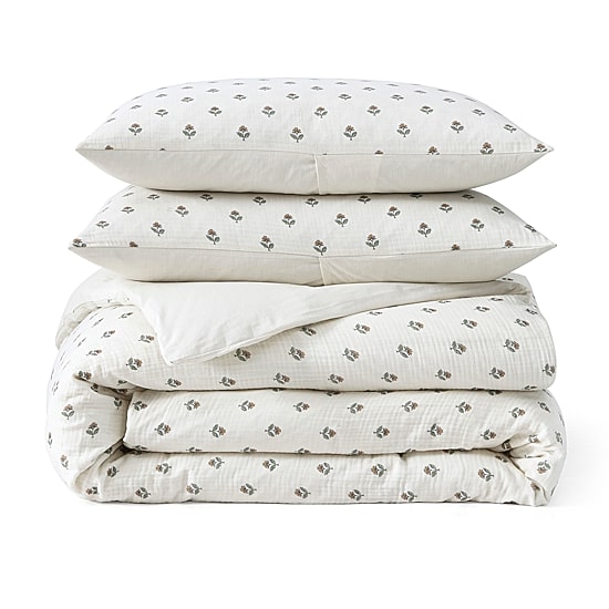 Peri Home Gauze Printed 3-pc. Midweight Down Alternative Comforter Set