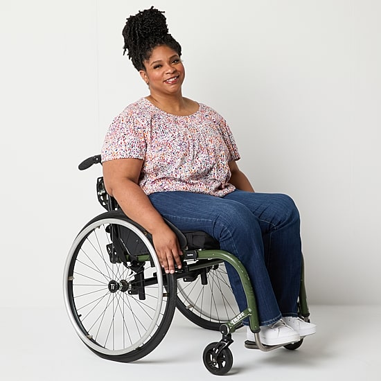 St. John's Bay Womens Plus Mid Rise Adaptive Bootcut Easy-on + Easy-off Jean