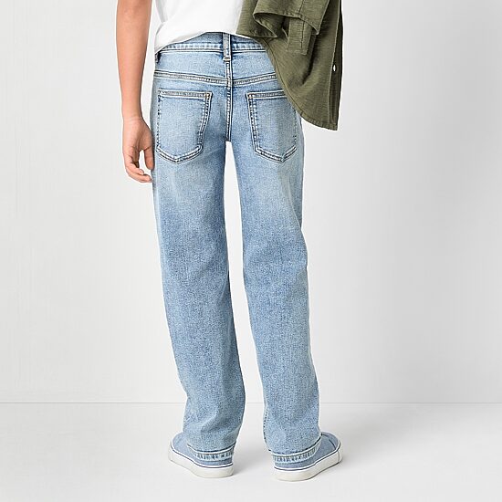 Thereabouts Little & Big Kid Boys Adjustable Waist Mid Rise Straight Leg Jean