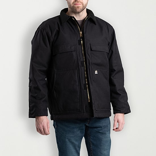 Berne Icecap Insulated Chore Mens Hooded Waterproof Midweight Big and Tall Work Raincoat