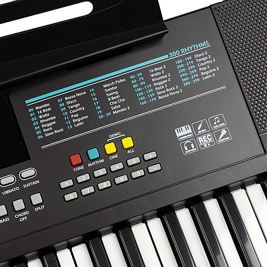 Rockjam 61 Key Electronic LED 4-pc. Keyboard