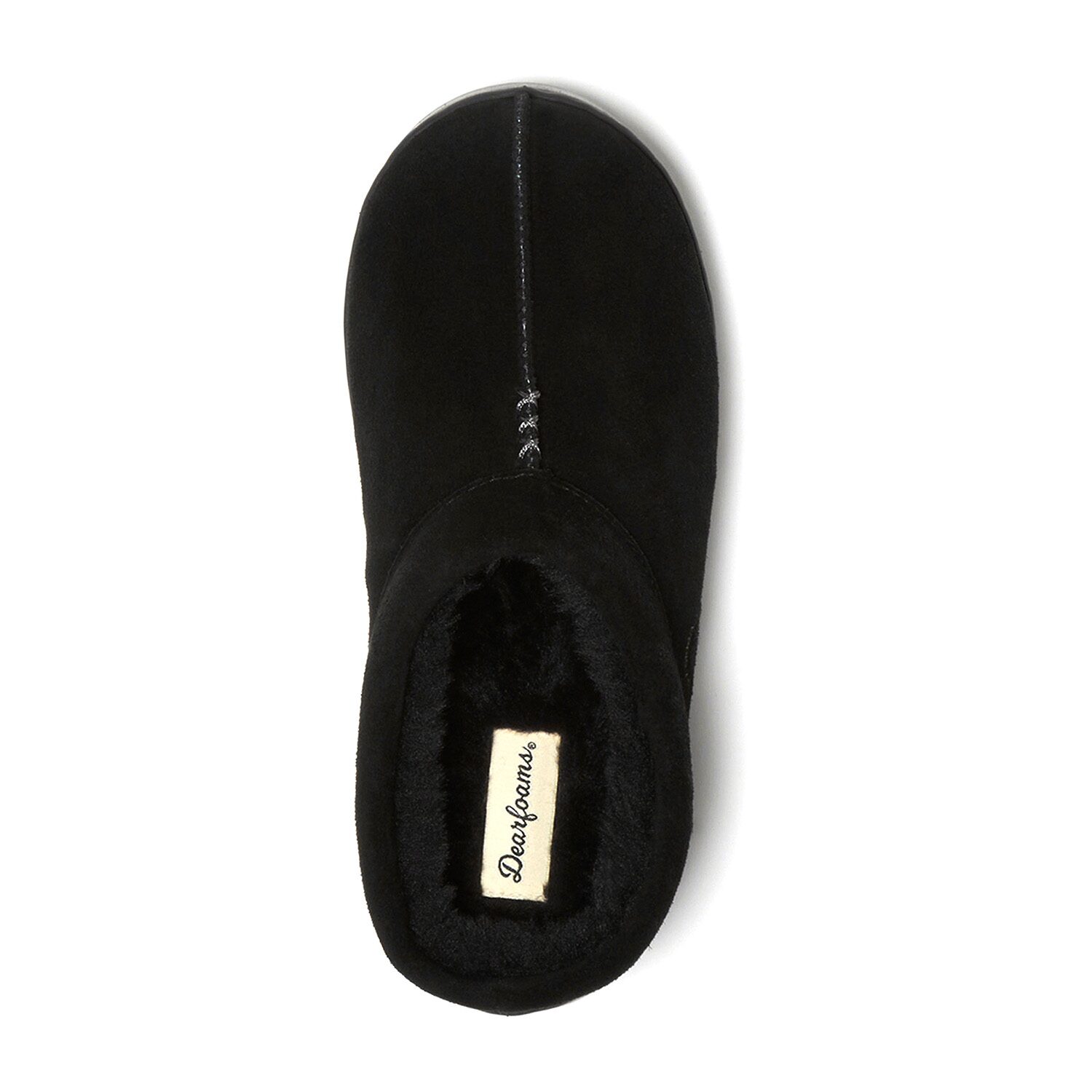 Dearfoams Doreen Genuin Suede Embroidery Womens Memory Foam Clog Slippers