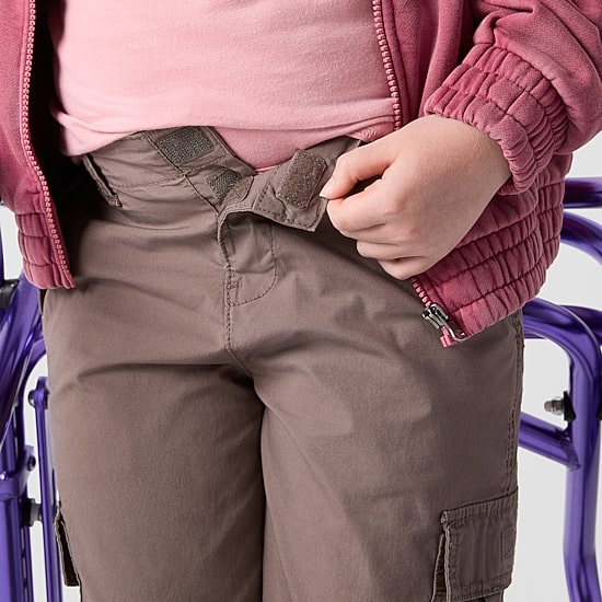 Thereabouts Little & Big Kid Girls Easy-on + Easy-off Wide Leg Cargo Pant