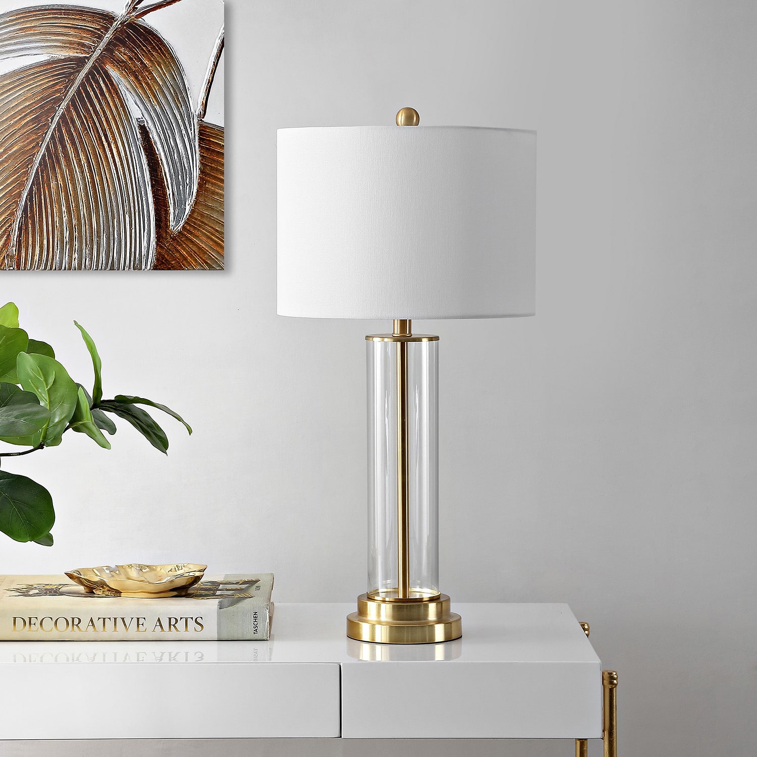 Safavieh 29.25" Cassian Glass Table Lamp